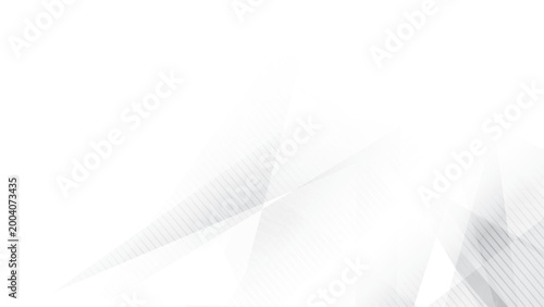 Abstract white and gray color, modern design stripes background with geometric shape and glowing light. Vector illustration.