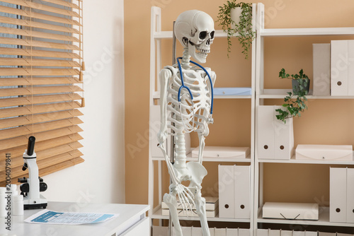 Human skeleton model with s...