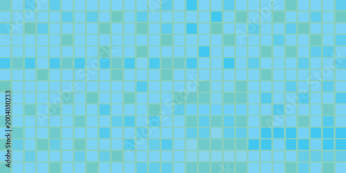 Blue Ceramic Mosaic Bathroom Tile Stock Vector