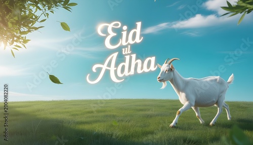 Eid ul Adha Goat Silhouette Landscape.