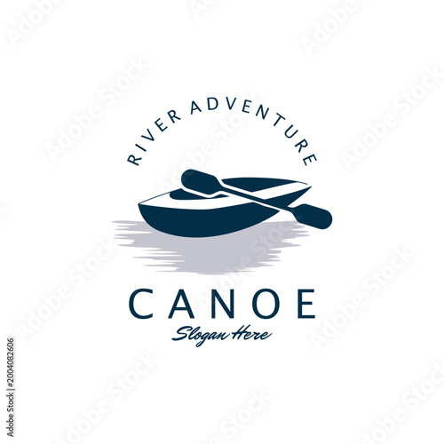Simple Canoe Silhouette Design