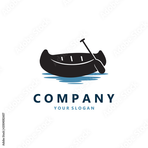Simple Canoe Silhouette Design