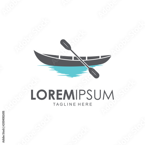 Simple Canoe Silhouette Design