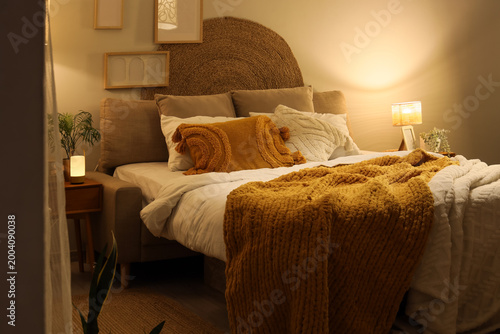 Interior of stylish bedroom...