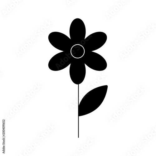Daisy flowers icon vector. Daisy Illustration sign. Chamomile symbol. flowers logo.
