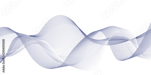 Abstract gradient wave made of fine lines