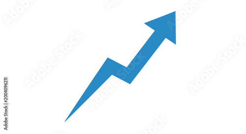 Photos Blue Arrow Pointing Upward Trend.