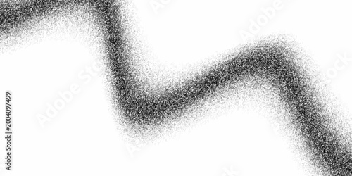 Wavy grain gradient texture. Black stippled flowing line background. Grunge noise dot work wallpaper for banner, poster, brochure. Undulate sandy backdrop with speckles, particles, granules. eps 10