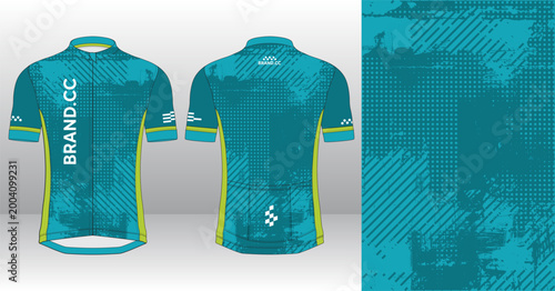 Modern Cycling Jersey Design Template for Custom Sublimation