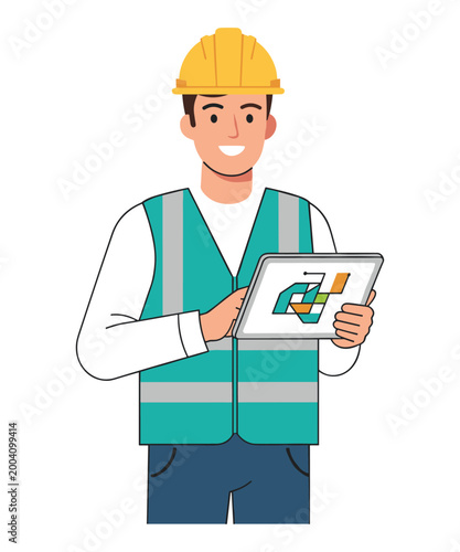 Site Manager Vector Illustration