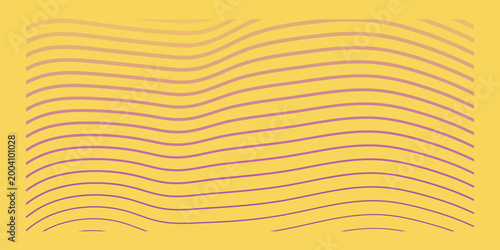 Abstract Wavy Lines on Yellow Background 1.