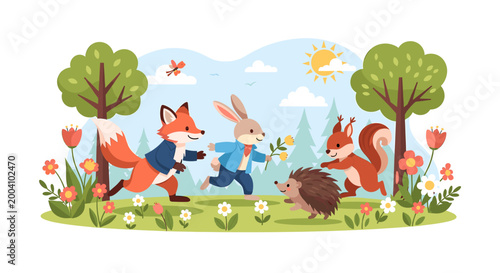 A cheerful and colorful illustration of spring flowers, conveying freshness and growth. Perfect for website design, blog posts, or marketing materials
