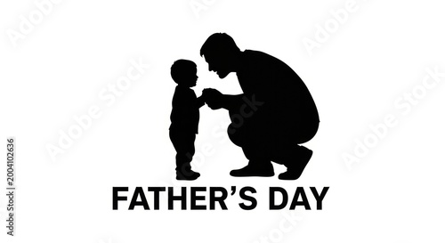 Heartwarming father's day silhouette celebrating the bond between dad and child