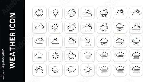set of vector  ICON WEATER SET.