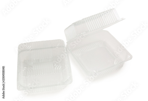 Empty plastic food containe...
