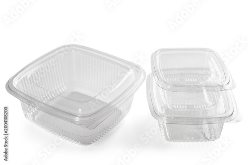 Empty plastic food containe...