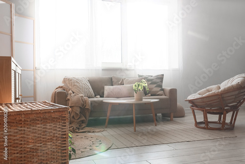 Interior of light living ro...