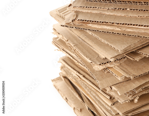 Stack of cardboard sheets i...
