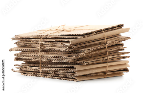 Stack of cardboard sheets t...