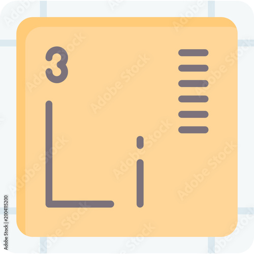 Lithium Icon Vector Element