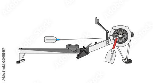 Rowing Machine Illustration