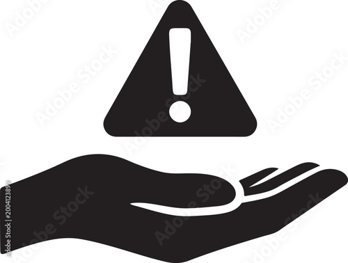 Risk management vector illustration warning safety hazard analysis business uncertainty eps file design