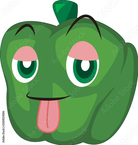 Fotografie hand drawn green pepper