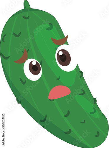 Картината върху платно hand drawn cucumber
