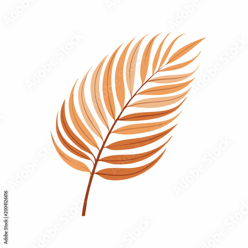 Stylized Palm Leaf Illustration