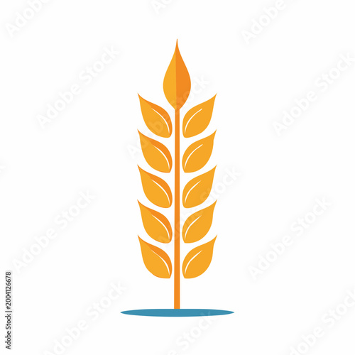 Stylized Wheat Stalk Icon