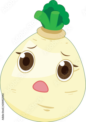 Фотография hand drawn white radish