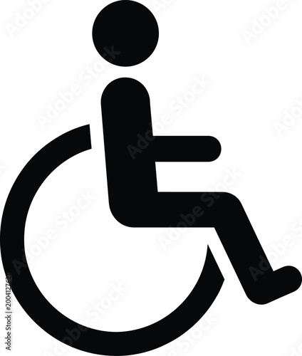 Wheelchair Access Symbol Vector for Disability, Accessibility, and Inclusive Design