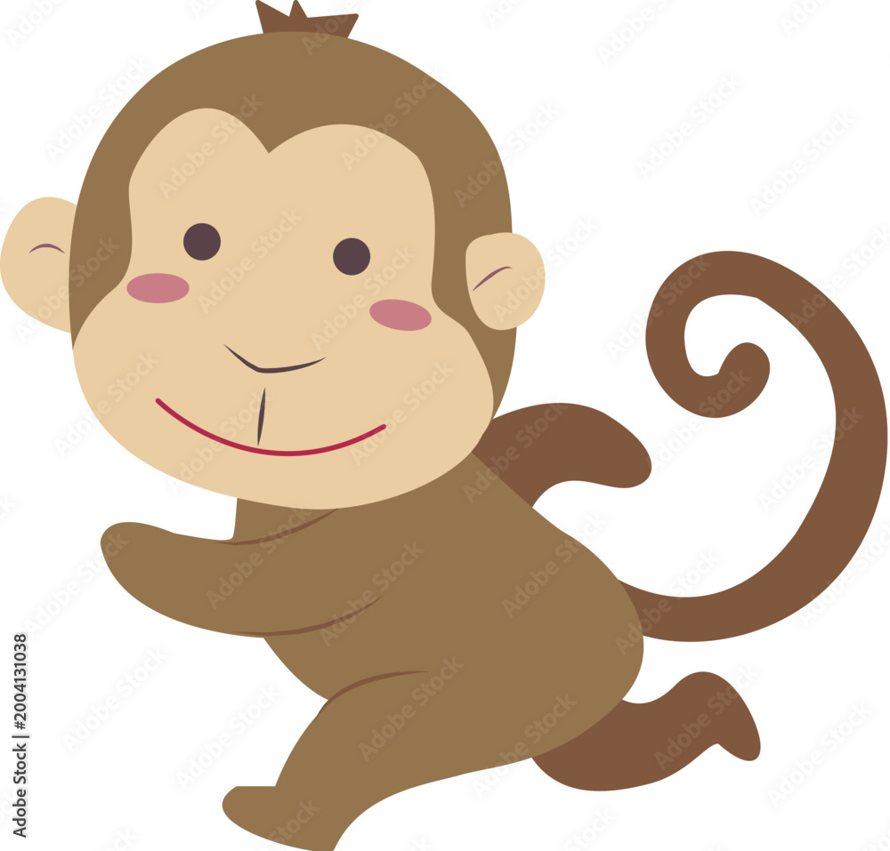 Fototapeta premium Lovely running monkey