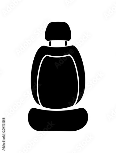 Modern car seat icon vector illustration isolated on white background. Automotive interior seat symbol for apps and web design.