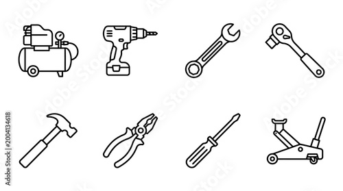 Quadro em tela Collection of various hand tools 6.