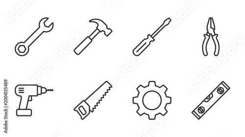 Tableau sur toile Collection of various hand tools 14.