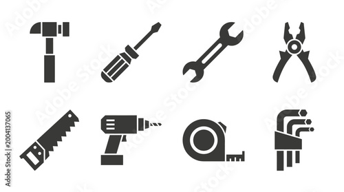 Bild auf Leinwand Collection of various hand tools 27.