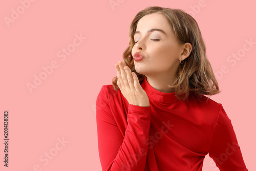 Beautiful young woman with ...