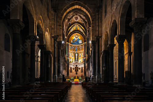 Cefalù's ancient cathedral. Sicily between land and sea. Art and ancient history in the fortified village nestled between the mountains and the sea.