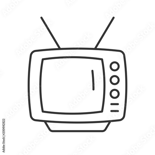 Tableau sur toile Old-style television linear icon