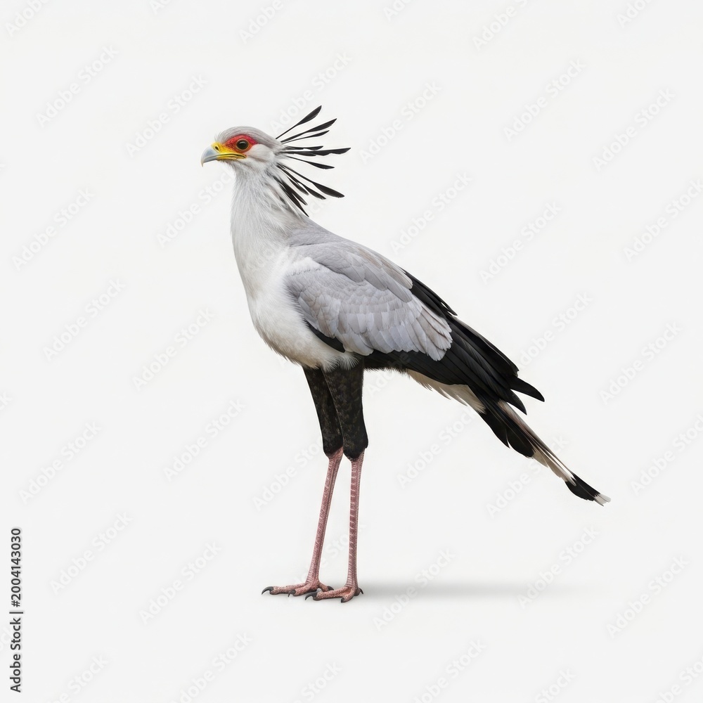 Fototapeta premium Secretary bird standing on one leg