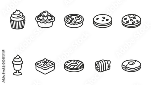 Obraz na plátně Delicious Dessert Delights: A delightful assortment of delectable desserts, artfully arranged to tantalize the taste buds and spark cravings