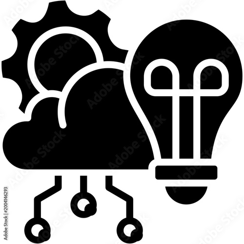 Digital Innovation glyph icon