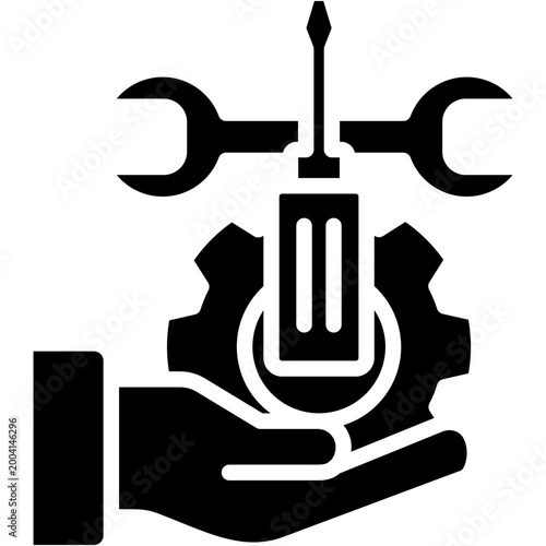 Service Design glyph icon