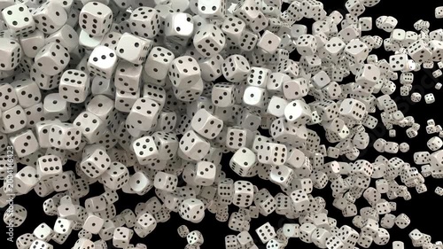 White Dice Dynamic Video Transition 10/10 Diagonal Wipe.