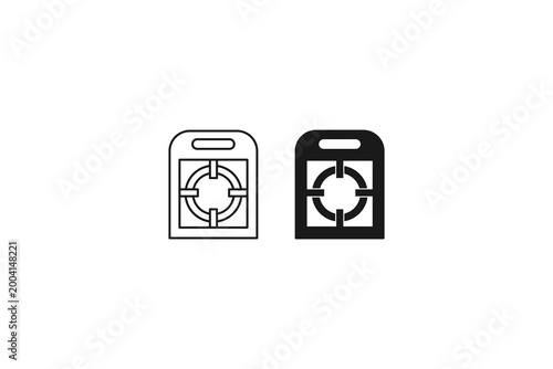 emergency light icon outline and solid