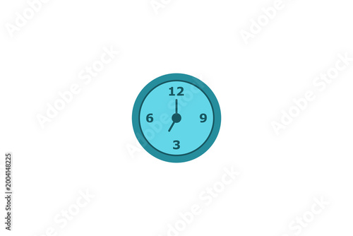 wall clock icon and flat design