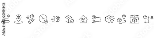 Parcel delivery icon vector set. Courier delivery Illustration sign collection. Parcel symbol. Packedge logo.