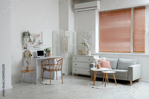 Interior of light office wi...