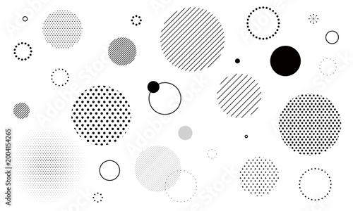 ドット 円 幾何学 抽象的 背景 幾何学模様 メンフィス スタイリッシュ